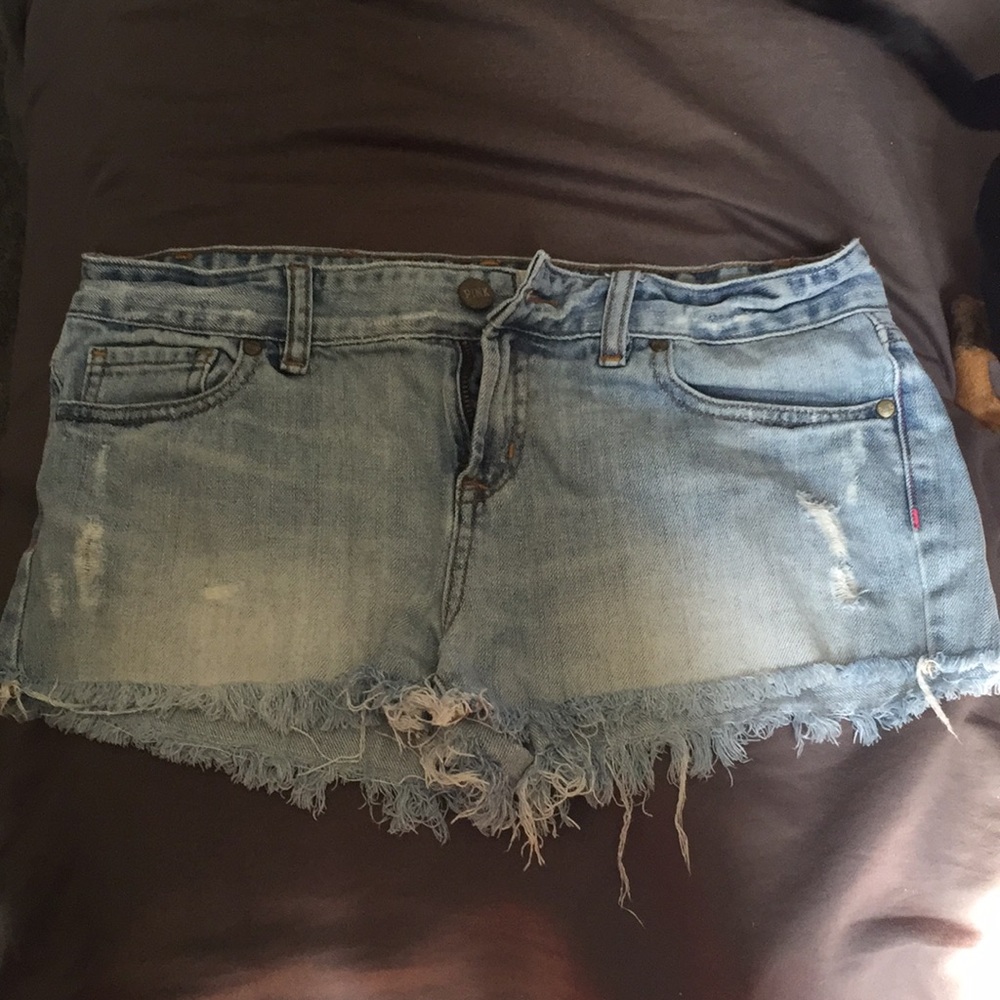 PINK jean shorts